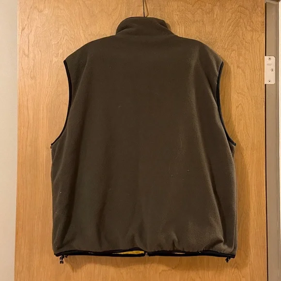 Free Country Reversible Vest Olive Green Fleece - Picture 2 of 7